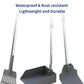 Dog Pooper Scooper Set, Stainless Metal Tray Rake Spade 3 Pack, Long Handle Pet Waste Scooper for Large Medium Small Dogs, Heavy Duty Poop Scooper for Yard, Grass, Dirt or Gravel