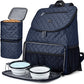 BAGLHER Dog Travel Bag,Airline Approved Pet Supplies Backpack, Dog Travel Backpack with 2 Silicone Collapsible Bowls and 2 Food Baskets.
