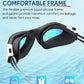 Swim Goggles, Polarized Adult Swimming Goggles Bungee Strap No Hair Pulling Anti-fog Pool Goggles for Men Women
