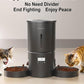 Automatic Dual Cats Feeder for 2 Cats,6 Meals/Day,12 Portions/Meal,Dual Power Auto Pet Feeder Dry Food Dispenser,Flexible Schedule Timer 10S Voice Record (Black, ABS Dual Bowls)