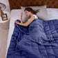 L'AGRATY Weighted Blanket - 48"x72" 15lbs Cooling Breathable Heavy Blanket Microfiber Material with Glass Beads Big Blanket for Adult All-season Summer Fall Winter Soft Thick Comfort Blanket