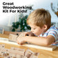 Kraftic Woodworking Building Kit for Kids and Adults, 3 Educational DIY Carpentry Construction Wood Model Kit Toy Projects for Boys and Girls - Build a Wooden Military Jet Race Car and Tractor Trailer