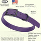 Dogline Biothane Waterproof Dog Collar Strong Coated Nylon Webbing with Black Hardware Odor- Proof for Easy Care Easy to Clean High Performance Fits Small Medium or Large Dogs, Violet Purple