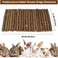 kathson Rabbit Wooden Bridge(20.0 x 11.8 inches),Guinea Pig Wood Tunnel Large Bunny Ladders Small Animal Flexible Hideout for Hamster Chinchillas Guinea Pig Hedgehog and Other Rodents