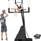 Basketball Hoop Outdoor with 44/54 Inch Shatterproof Backboard, 5.25-10FT Height Portable Basketball Hoop with Sandbag, Adjustable Basketball Goal System