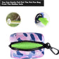 Petmolico Dog Poop Bag Holder Leash Attachment, Waste Bag Dispenser Zippered Pouch, Fits Any Leash, Includes Free Roll of Bags, 2 Pack - Blue Pink Camouflage