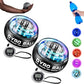 Cura Ball Hand Exerciser, Torque Gyro Ball Wrist Exerciser with LED Lights and Counter, Parallel Halo Power Wrist Ball for Strengthen Grip Strength, Arms, Fingers & Muscles, With Storage Pouch