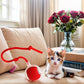 Electric Cat Toy - Automatic Rolling cat Toy with Motion sensors, Designed for Indoor Cats, Suitable for Solo Play (USB Rechargeable) (Red)