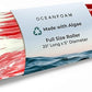 Oceanfoam Tidal Roller - Red Marbled - Muscle Massage Foam Roller for Back Pain & Stretching - Firm and Ergonomic Wide Wave Textured - Yoga, Athletics, & Wellness - Full Size, 20" x 5"