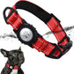 TagME Airtag Dog Collar,Waterproof Reflective Pet Collar with Airtag Holder,Soft Padded and Double D-Rings for Small Dogs,Red