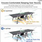 ONETIGRIS SUPRANUBIS Camping Cot, Height Adjustable with Cot Leg Extenders, Strong Support 330lbs, Lightweight Comfortable Folding Bed for Camping, Hiking, Travel, Truck, Beach, Office Nap