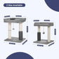 Cat Tree Tower for Large Cats Cat Scratching Post with 20x15.7”Wide Top Bed, Self Groomer, Thick Scratch Post [Dia=4.5”] and Danging Ball Great for Indoor Cats-Large Grey