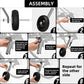 Adjustable Bicycle Training Wheels for Adults, Fit 24" to 28" Bikes, Steel Construction, Black, 1 Pair - Safe and Stable Learning Training Wheels