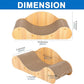 Cat Scratcher Cardboard, Scratching Pad House Bed Furniture Protector, Infinity Shape, Curved (Wood, Round Sofa)