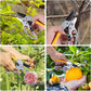 Ultra Sharp Germany Steel Pruning Shears - Cuts 3X Easier, Weak Hand Arthritis Snips, Rust-Resistant, Effortlessly 1-Inch Cut Capacity Garden Scissors, Ergonomic Handle
