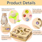 Interactive Wooden Cat Puzzle Toy Box Indoor Hunting Play Toy to Stimulate Your Cat’s Energy and Instincts (Burlywood)