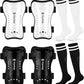 Kids Soccer Shin Guards and Socks Toddler Soccer Shin Pads Protective Defender Gear for 3-15 Years Old Youth Boys Girls