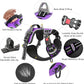 Timos Dog Harness Small Sized, No Pull with Neck Lockable Snap,No Choke Front Clip Dog Reflective Harness,Adjustable Metal Rings 3 Buckles,Easy Control Handle for Small Dogs Purple S