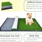 Dewonch Dog Artificial Grass Pad with Tray for Puppy Potty Training, Fake Turf Patch & Washable Pee Pad Pet Loo for Small and Medium Dogs, Indoor or Outdoor Use (Potty System 35.4” x 23.6”)