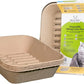 Kitty Sift (Set of 1 Litter Box & 5 Sifting Liners) Sustainable, Clean, Sifting, Disposable Cat Litter Box Kit - Jumbo, 6-Set Kit