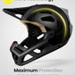 OutdoorMaster MIPS Full Face Mountain Bike Helmet for Men & Women - Two Removable Chin Pad, Ventilation Lightweight - Racing Downhill DH BMX MTB Helmet