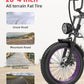 V9-G60 Peak 1500W Ebike, 48V 20Ah(960WH) Removable Battery, 72Miles &32MPH,20" Fat Tire Dirt Bike,7 Speed Gears,Dual Shock Absorber, Adults Electric Bike for Mountains, Snow, Sand, Road
