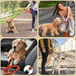 Heavy Duty Tactical Dog Leash, 4-6FT Shock Absorbing Bungee Leash with 2 Padded Handles, Metal Carabiner Clip, Car Seatbelt, Reflective leashes for Large Breed Dogs Medium Dog (Orange)
