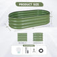 Galvanized Raised Garden Bed Outdoor- Raised Beds for Gardening| Metal Planter Box, Steel Raised Garden Bed Kit with Safety Edging and Gloves for Vegetables, Flower, Herbs (4x2x1FT, Green)