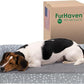 FurHaven Supportive Cooling Memory Foam L Chaise Dog Bed with Washable & Removable Cover - Plush & Almond Print - Gray Almonds, Dogs Up to 35 lbs - Medium