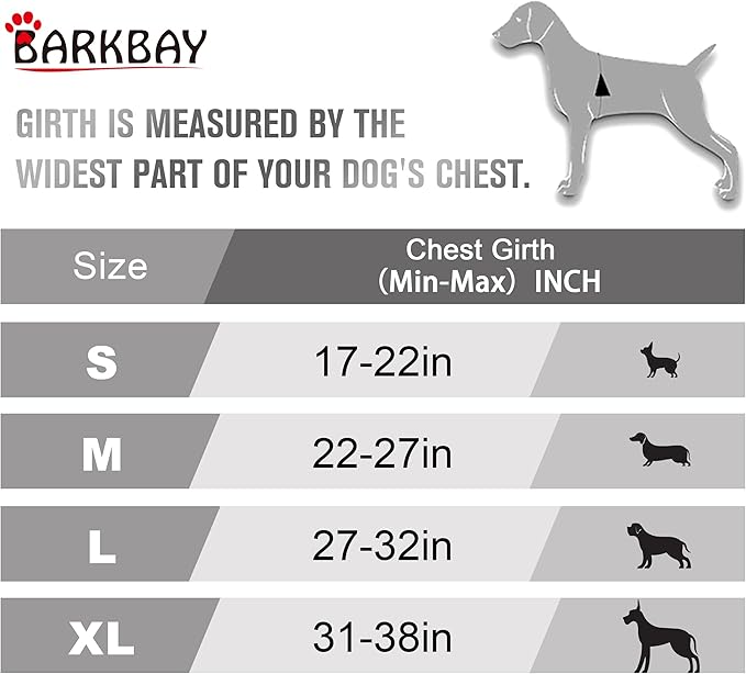 BARKBAY No Pull Dog Harness Front Clip Heavy Duty Reflective Easy Control Handle for Large Dog Walking(Navy,L)