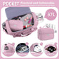 FIORETTO Women's Gym Duffle Bag with Shoes Compartment, 37L Capacity, Ideal for Travel, Gym, Sports, Duffel, Weekender