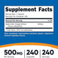 Nutricost Apple Cider Vinegar 500mg, 240 Vegetarian Capsules - Natural, Non-GMO, and Gluten Free (3 Bottles)