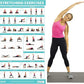 Vive Workout Posters for Home Gym - 52 Streching Exercises Full Body Workout - Laminated Pre Post Routines Wall Chart - Bodyweight Poses Instruction Guide for Core, Abs, Legs, Glutes, Upper Body