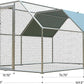 1.26'' Chicken Runs for Yard with Cover, Large Metal Chicken Run Walk in Metal, Outside Dog Kennel with Roof, Flat Roofed Outdoor Kennel for Cats(9.2’L x12.5’Wx 6.4’H)