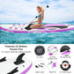 Inflatable Stand Up Paddle Board 10‘x30‘‘- Ultra-Light SUP with Backpack, Pump, Paddle, Coil Leash, 3 Fins, Repair Kit, Stable Design, Non-Slip EVA Deck for Adults & Youth