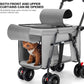Pet Stroller Cat Dog Stroller Travel Folding Pet Carriers（Gray）