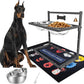 SHAINFUN Elevated Dog Bowls for Large Dogs and Extra Large Sized Dog Raised Dog Bowl Stand Adjustable Height with Two 3000ML(13-14cups) Stainless Steel Dog Food Bowls Metal Elevated Dog Bowl Stand
