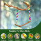 Bird Swing Toys, Standing Bird Perch with Natural Grape Wood, U Shape Hangable Birdcage Accessories, Birds Chewing Toy for Budgerigars, Parakeets, Cockatiels, Conures, Lovebirds, Finches (1Pack)