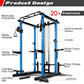 RitFit Power Cage with Optional LAT PullDown/Cable Crossover, 1000LB Squat Rack for Home & Garage Gym, with Weight Storage Rack and More Training Attachments, ASTM-Certified