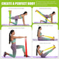 Resistance Bands, Exercise Bands, Physical Therapy Bands for Strength Training, Yoga, Pilates, Stretch Elastic Band with Different Strengths, Workout Bands for Home Gym