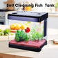 Betta Fish Tank Starter Kits, 5 Gallon Fish Tank with Heater Filter and Light, Self-Cleaning Small Fish Tank(Black).