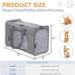 ‌Petsfit Airline Approved Pet Carrier for Small Dogs & Cats, 19x9x12 TSA Approved Carrier, with Removable Dual-Sided Padding (2-Way Placement) - Fits Under Most Airplane Seats, Escape Proof (Gray)