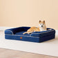 EHEYCIGA Orthopedic Dog Beds for Extra Large Dogs, Waterproof Memory Foam XL Dog Bed with Sides, Non-Slip Bottom and Egg-Crate Foam Big Pet Couch Bed with Washable Removable Cover, Navy