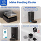 PAPIFEED 2.4G WiFi Automatic Cat Feeder, 6L/25Cup Automatic Pet Feeder with APP Control for Remote Feeding, Detachable for Easy Clean, Cat Food Dispenser with Alexa,1-10 Meals Per Day for Dog, Black