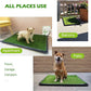Dewonch Dog Artificial Grass Pad with Tray for Puppy Potty Training, Fake Turf Patch & Washable Pee Pad Pet Loo for Small and Medium Dogs, Indoor or Outdoor Use (Potty System 35.4” x 23.6”)