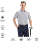 Men's Golf Polo Shirts Short Sleeve Striped Performance Moisture Wicking Dry Fit Golf Shirts for Men