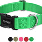 Hyhug Pets Classic Regular Dog Collar with Easy to Put On and Off Buckle. (Large, Lime Green)
