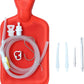 Abyclean Enema Bag Kit Rubber Anal Douche Vaginal Douche Enema Cleaner for Women’s or Man’s Health with Nozzles (Red, 2L)