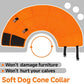 Dog Cone Collar M, Soft Cones for Large Medium Small Dogs,Adjustable Dog Cone Alternative to Stop Licking, Comfy Elizabethan Collar for After Surgery Wound Healing & Hot Spots Orange