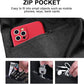 Tomkas Small Dog Sling Carrier - Zipper pocket & Adjustable strap & Zip Pocket - for 8 - 15 lbs pets(Black)Pupppy